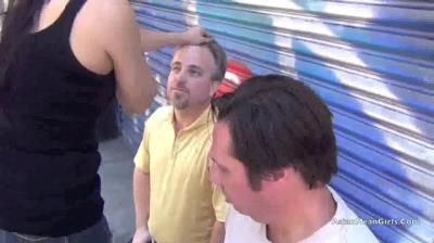 Asian Mean Girls: Ms. Miki - You Wanna Mess With Me - Goddess Miki With Sunglases Humiliates 2 Guys On The Street