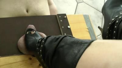 Boot Heel Worship Cbt Humiliation: Lady Janet - Your Balls Under My Control