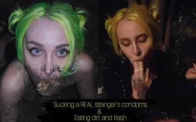 faphouse: Forest Whore - Sucking a real stranger's condoms eating trash and dirt. My absolutely extreme night walk