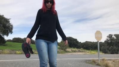 Candystart - Dirty feet soles walking and teasing